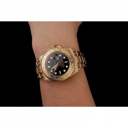 Replica Rolex Submariner Skull Limited Edition Black Dial Gold Case And Bracelet 1454071 - View 6