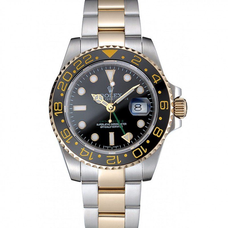 Replica Rolex GMT Master Black Bezel Black Dial 80295 - View 1