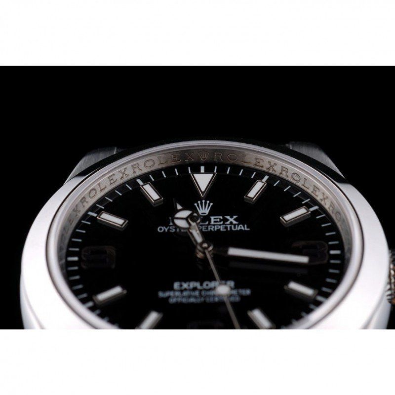 Replica Rolex Explorer Stainless Steel Bezel Black Dial 42002 - View 5