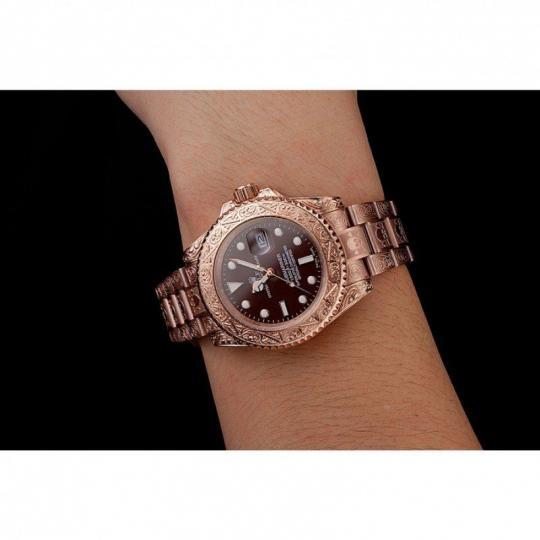 Replica Rolex Submariner Skull Limited Edition Brown Dial Rose Gold Case And Bracelet 1454087 - View 4