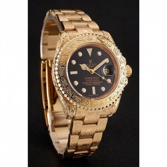 Replica Rolex Submariner Skull Limited Edition Black Dial Gold Case And Bracelet 1454071 - View 7
