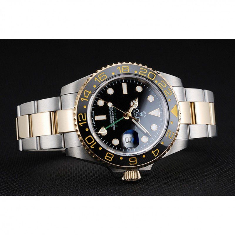 Replica Rolex GMT Master Black Bezel Black Dial 80295 - View 3