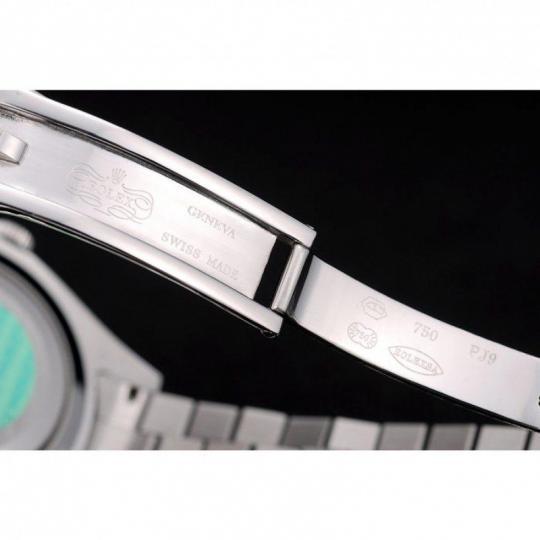 Replica Rolex DayDate Stainless Steel Ribbed Bezel Silver Dial 41995 - View 9