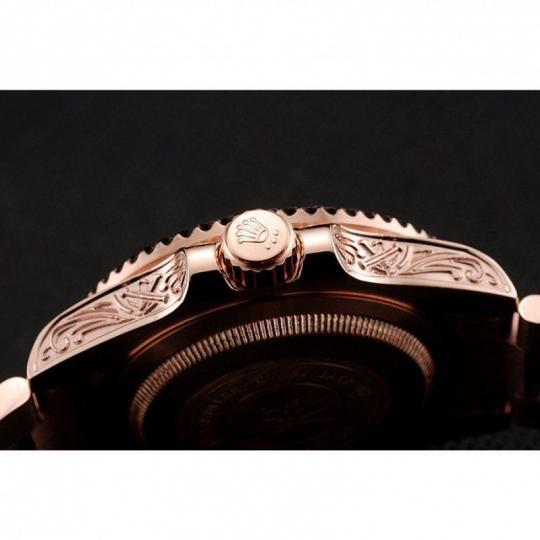 Replica Rolex Submariner Skull Limited Edition Black Dial Rose Gold Case And Bracelet 1454086 - View 6