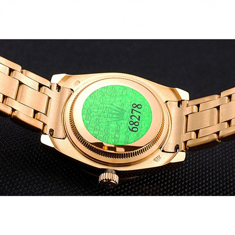 Replica Rolex Datejust Diamond Dial Pink Jewels Bezel Gold Case And Bracelet 622835 - View 7