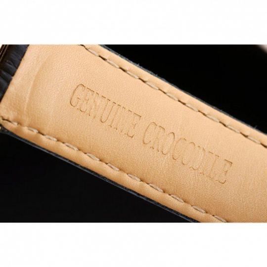 Replica Rolex Daytona Gold Case Blue Dial Black Leather Strap - View 12