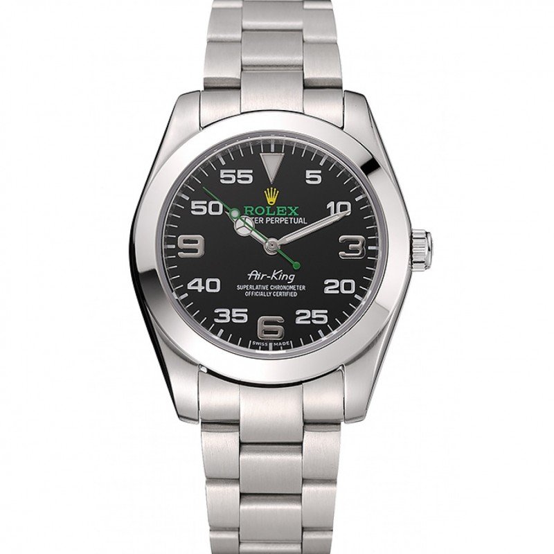 Replica Rolex Air-King Black Dial 1454020 - View 1