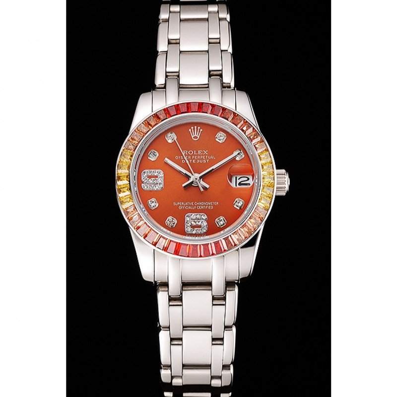 Replica Rolex Datejust Pearlmaster 39 Cognac Dial Stainless Steel Case And Bracelet - View 2