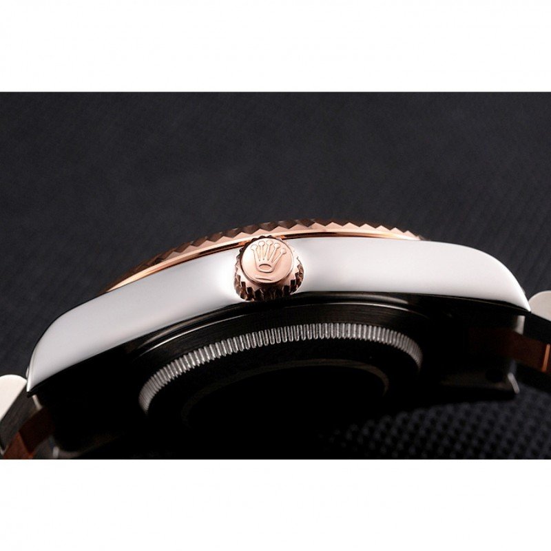 Replica Rolex Datejust Rose Gold Dial And Bezel Stainless Steel Case Two Tone Bracelet - View 8