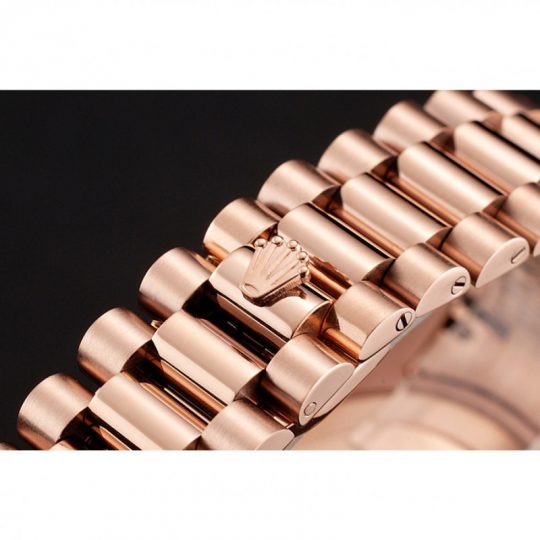 Replica Rolex Day-Date Diamonds And Rubies Black Dial Rose Gold Bracelet 1454102 - View 10