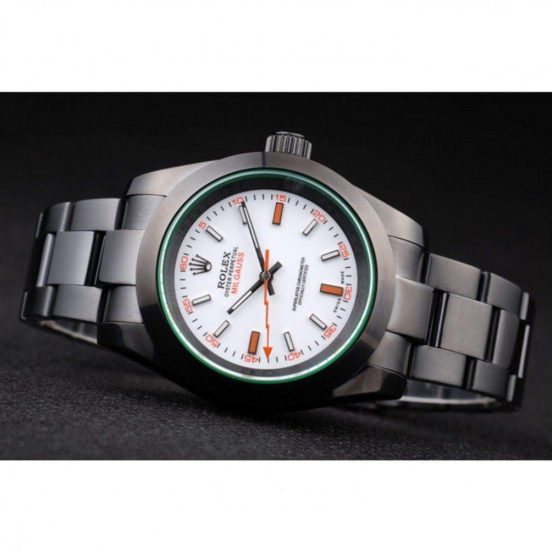 Replica Rolex Milgauss Pro-Hunter Tinted Green Saphire White Dial PR116610 - View 5