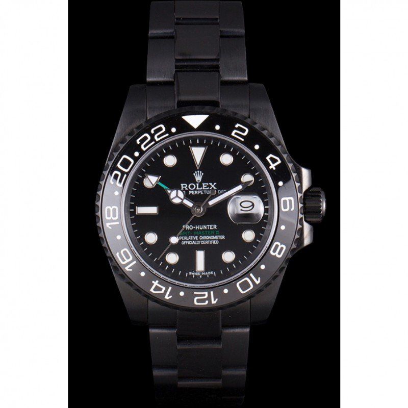 Replica Rolex GMT Master II Full PVD Pro-Hunter Edition - View 2