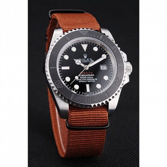 Replica Rolex Submariner STEALTH MK III Brown Fabric Band rl425 621387 - View 3