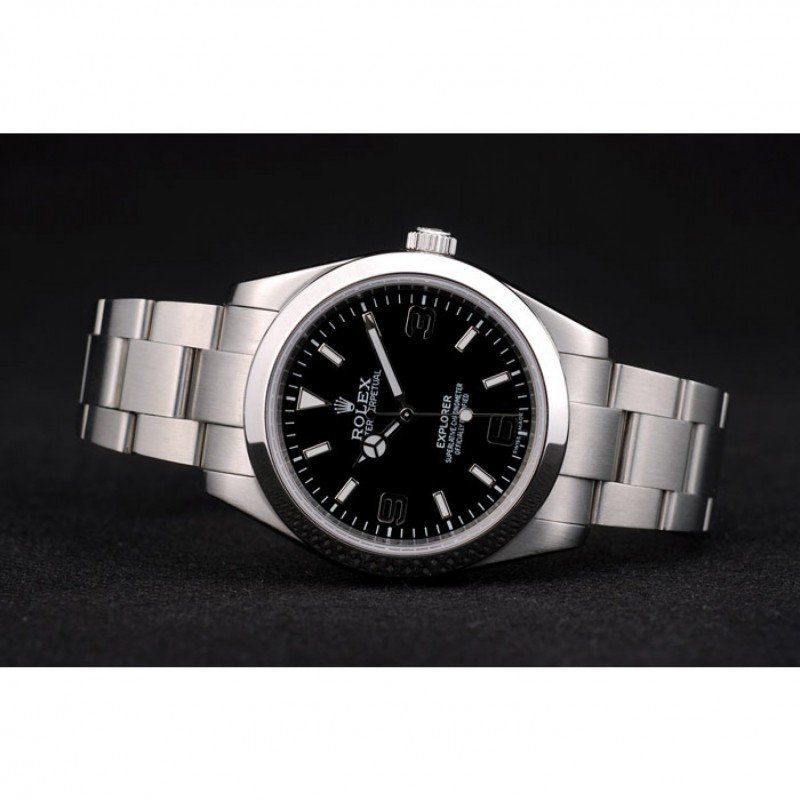 Replica Rolex Explorer Stainless Steel Bezel Black Dial 42002 - View 3