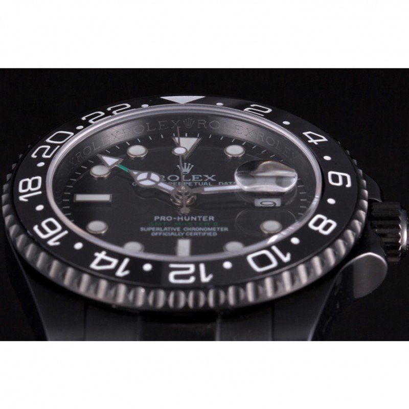 Replica Rolex GMT Master II Full PVD Pro-Hunter Edition - View 3