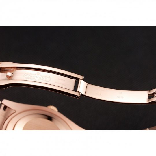 Replica Rolex Day-Date Diamonds And Rubies Black Dial Rose Gold Bracelet 1454102 - View 9