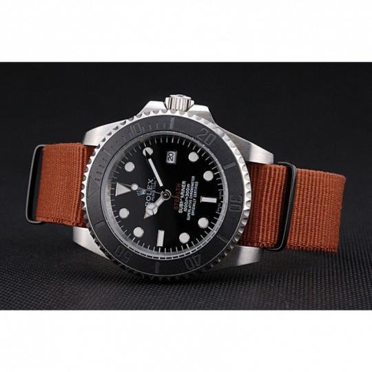 Replica Rolex Submariner STEALTH MK III Brown Fabric Band rl425 621387 - View 5