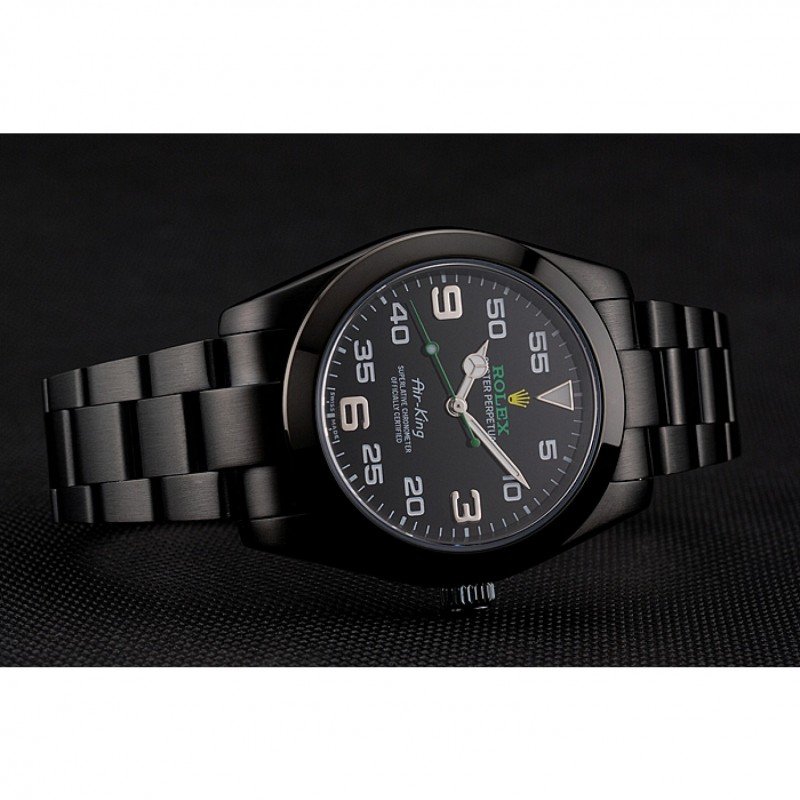Replica Rolex Air-King Black Dial 1454019 - View 4
