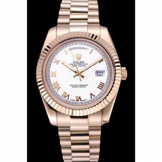 Replica Rolex Day-Date White Dial Gold Bracelet 622546 - View 2
