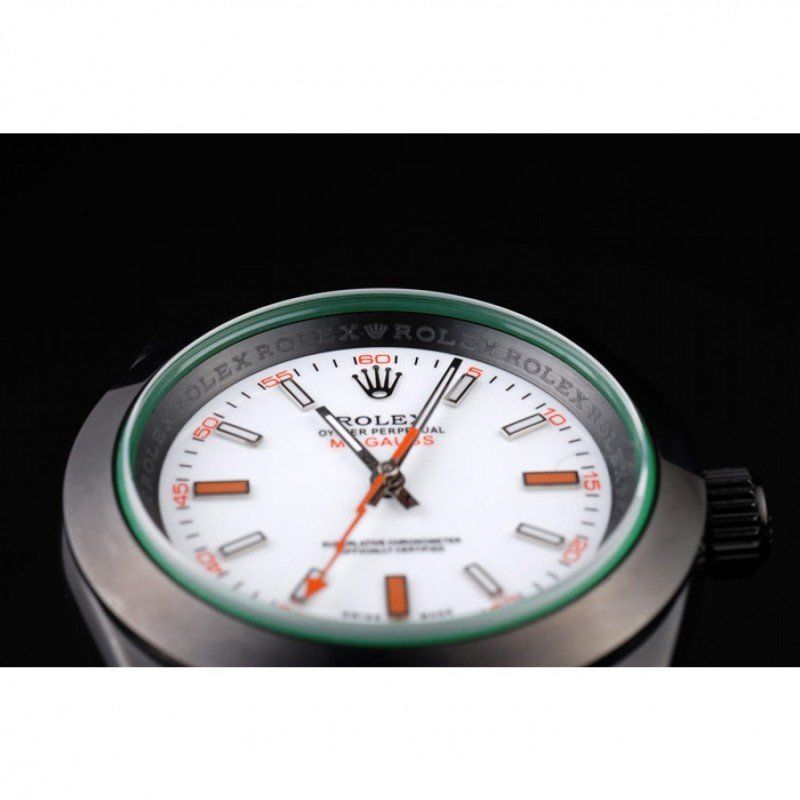 Replica Rolex Milgauss Pro-Hunter Tinted Green Saphire White Dial PR116610 - View 6