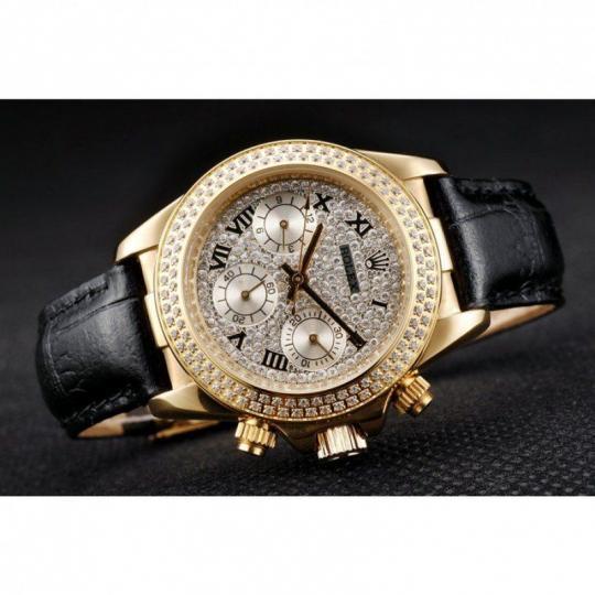 Replica Rolex Daytona Lady Gold Case Crystal Studded Bezel Crystal Studded Dial 98238 - View 5