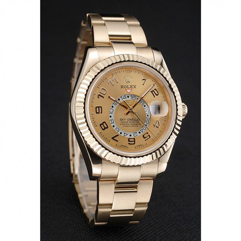 Replica Rolex Sky Dweller Oyster Perpetual Special Edition 2012 Yellow Gold 80243 - View 3