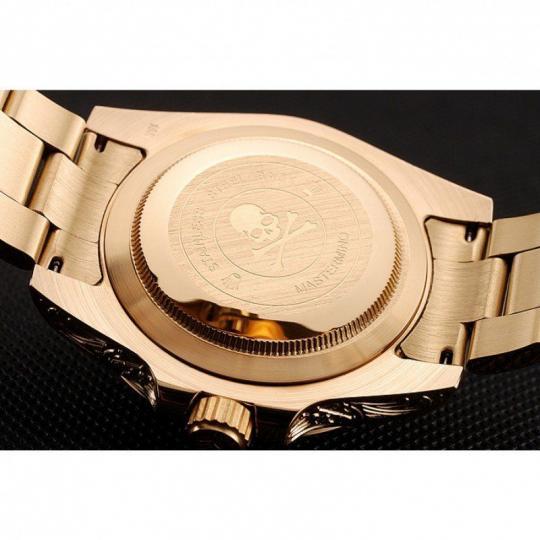 Replica Rolex Submariner Skull Limited Edition Black Dial Gold Case And Bracelet 1454071 - View 8