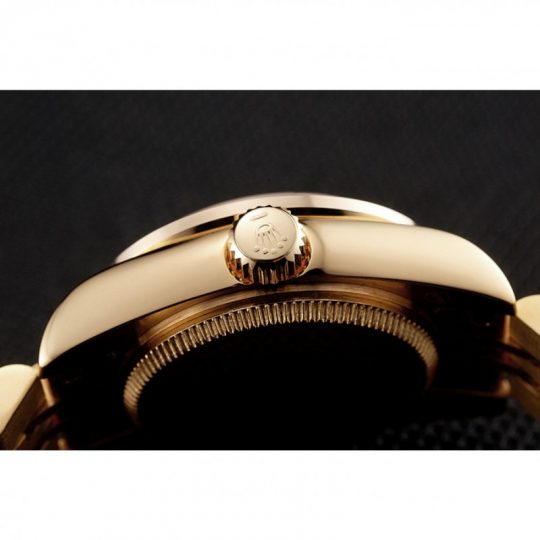 Replica Rolex Lady-Datejust Champagne Dial Diamond Bezel Gold Jubilee Bracelet 1454096 - View 9