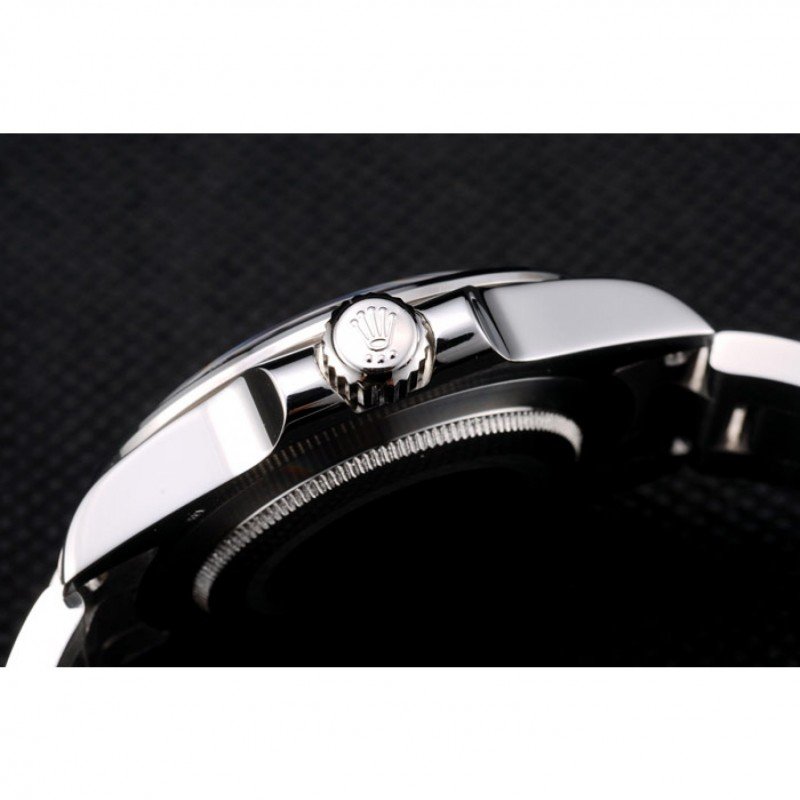 Replica Rolex Swiss Explorer Stainless Steel Bezel Black Dial Watch - View 8