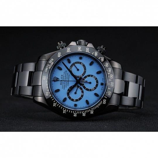 Replica Rolex Cosmograph Daytona Blue And Black Dial Black Stainless Steel Case And Bracelet 1454250 - View 4
