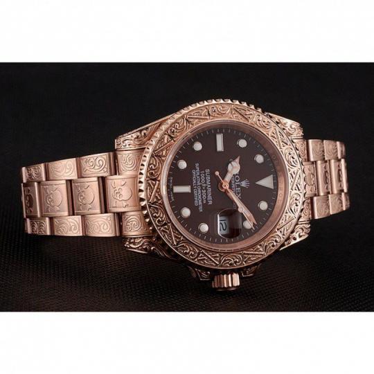 Replica Rolex Submariner Skull Limited Edition Brown Dial Rose Gold Case And Bracelet 1454087 - View 5