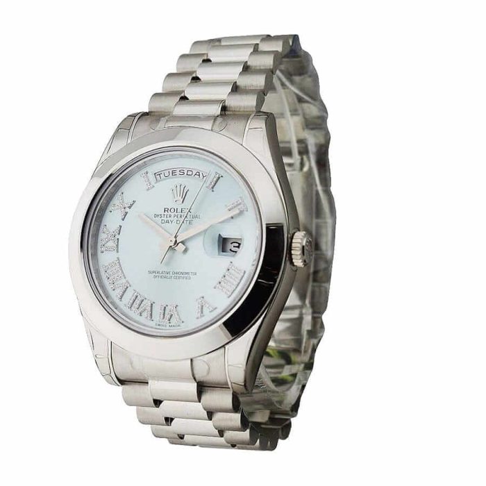 Rolex Day-Date II 218239 Ice Blue Roman Dial product image 3
