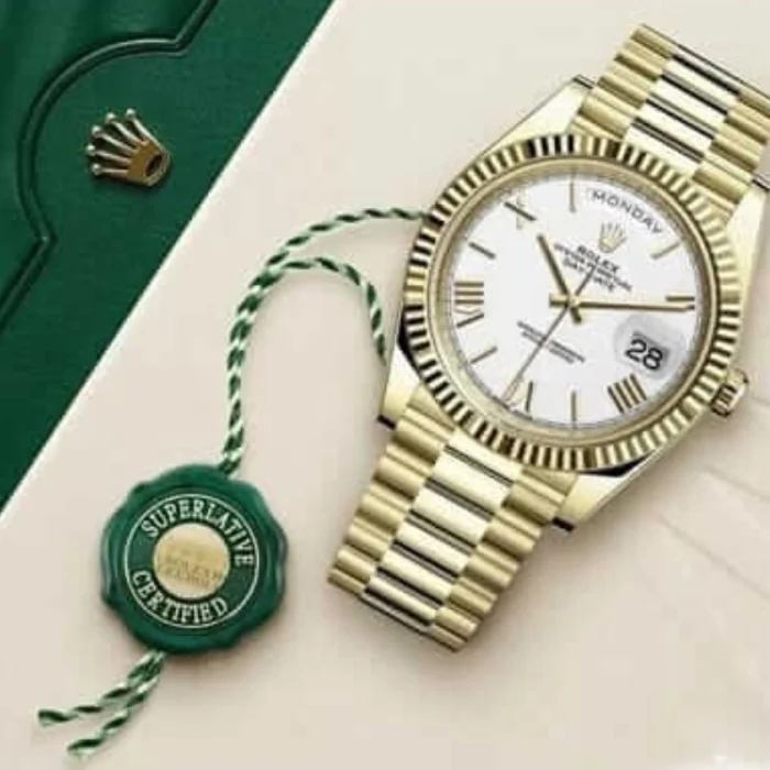 Rolex Day-Date 218238-0037 Gold White Roman Dial product image 2