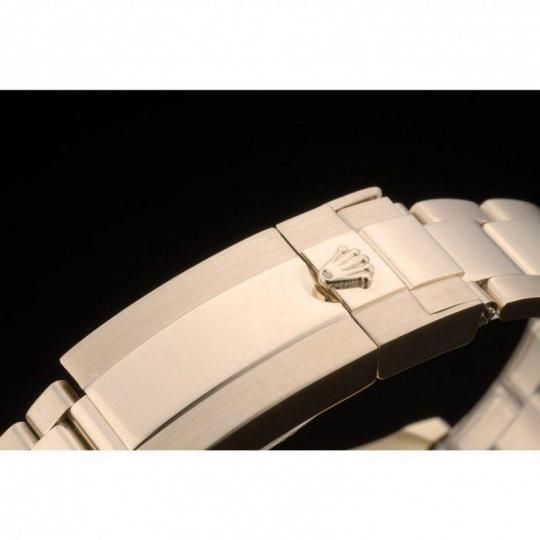 Replica Rolex Daytona Cosmograph Rainbow Crystals Bezel Rose Gold Strap Black Dial 80251 - View 11
