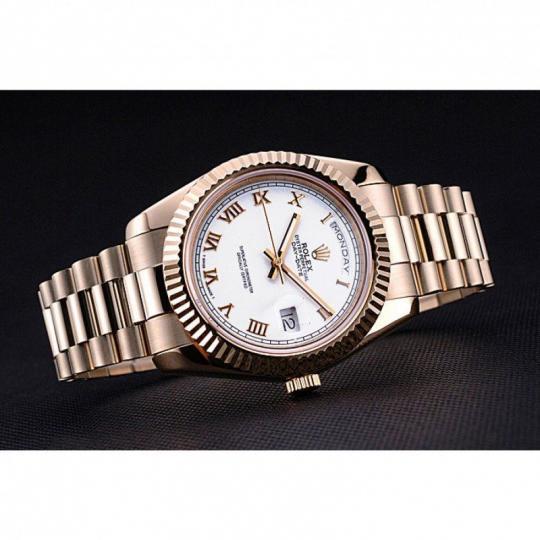Replica Rolex Day-Date White Dial Gold Bracelet 622546 - View 5