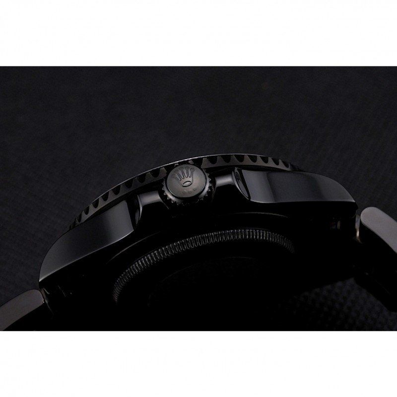Replica Rolex GMT Master II Black Dial Blue And Black Bezel Black PVD Case And Bracelet PR18239 - View 9