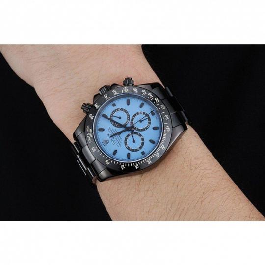 Replica Rolex Cosmograph Daytona Blue And Black Dial Black Stainless Steel Case And Bracelet 1454250 - View 6