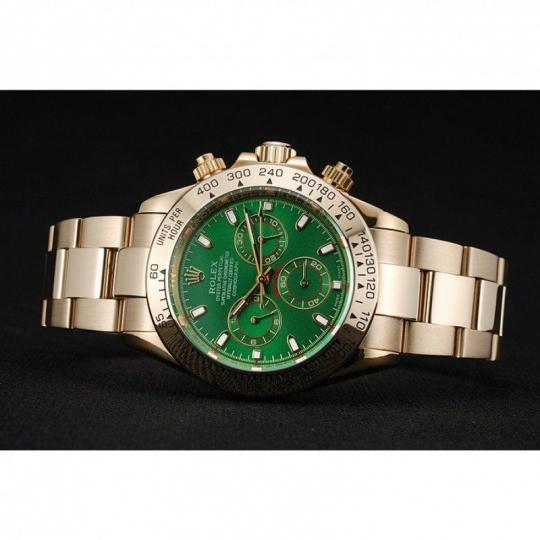 Replica Rolex Cosmograph Daytona Green Dial Rose Gold Case And Bracelet 1454244 - View 5