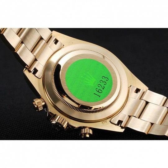 Replica Rolex Cosmograph Daytona Brown Dial Diamond Numerals Gold Case And Bracelet 1454245 - View 8