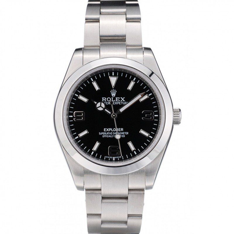 Replica Rolex Explorer Stainless Steel Bezel Black Dial 42002 - View 1