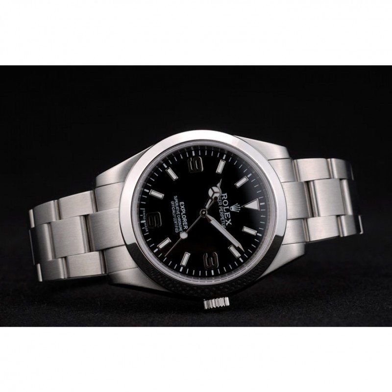 Replica Rolex Explorer Stainless Steel Bezel Black Dial 42002 - View 4