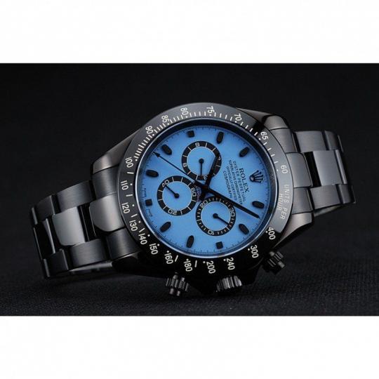 Replica Rolex Cosmograph Daytona Blue And Black Dial Black Stainless Steel Case And Bracelet 1454250 - View 5