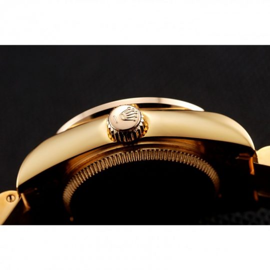 Replica Rolex DayJust Diamond Pave Dial Gold Diamond Bracelet 1453955 - View 6