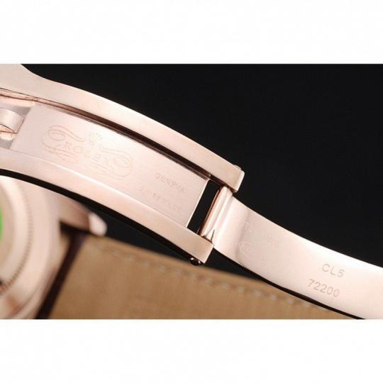 Replica Rolex Cosmograph Daytona Brown Dial Rose Gold Case Brown Leather Bracelet 1454243 - View 9