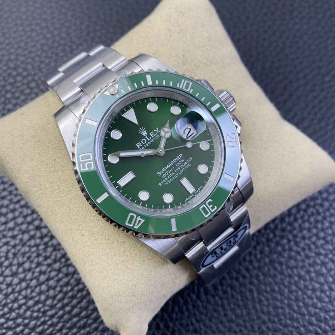 Clean 116610LN Replica Watch – Premium Rolex Submariner green Clone 40mm - clean factory product image 9