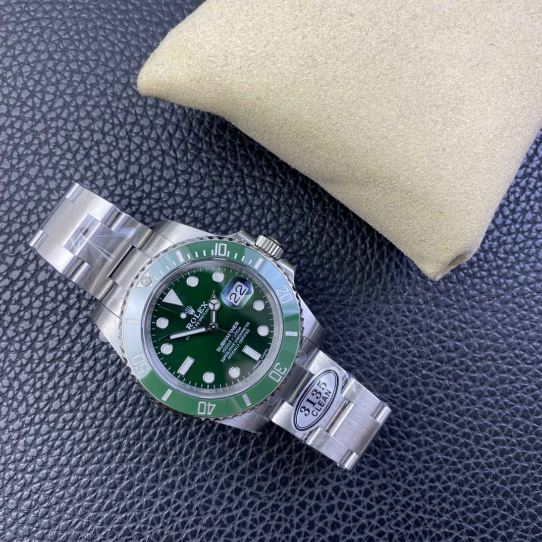 Clean 116610LN Replica Watch – Premium Rolex Submariner green Clone 40mm - clean factory product image 6