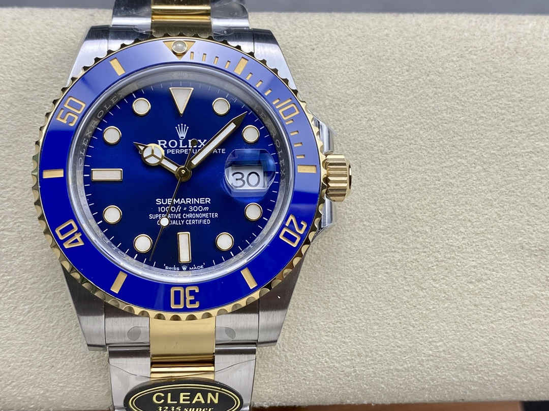 Clean Factory Rolex Submariner 126613LB – 41mm Two-Tone Blue Submariner Replica with 3235 Movement - clean factory product image