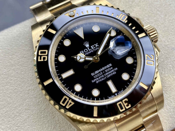 Clean Factory Rolex Submariner 126618LN – Premium Full Gold Black Submariner Replica - clean factory product image 20