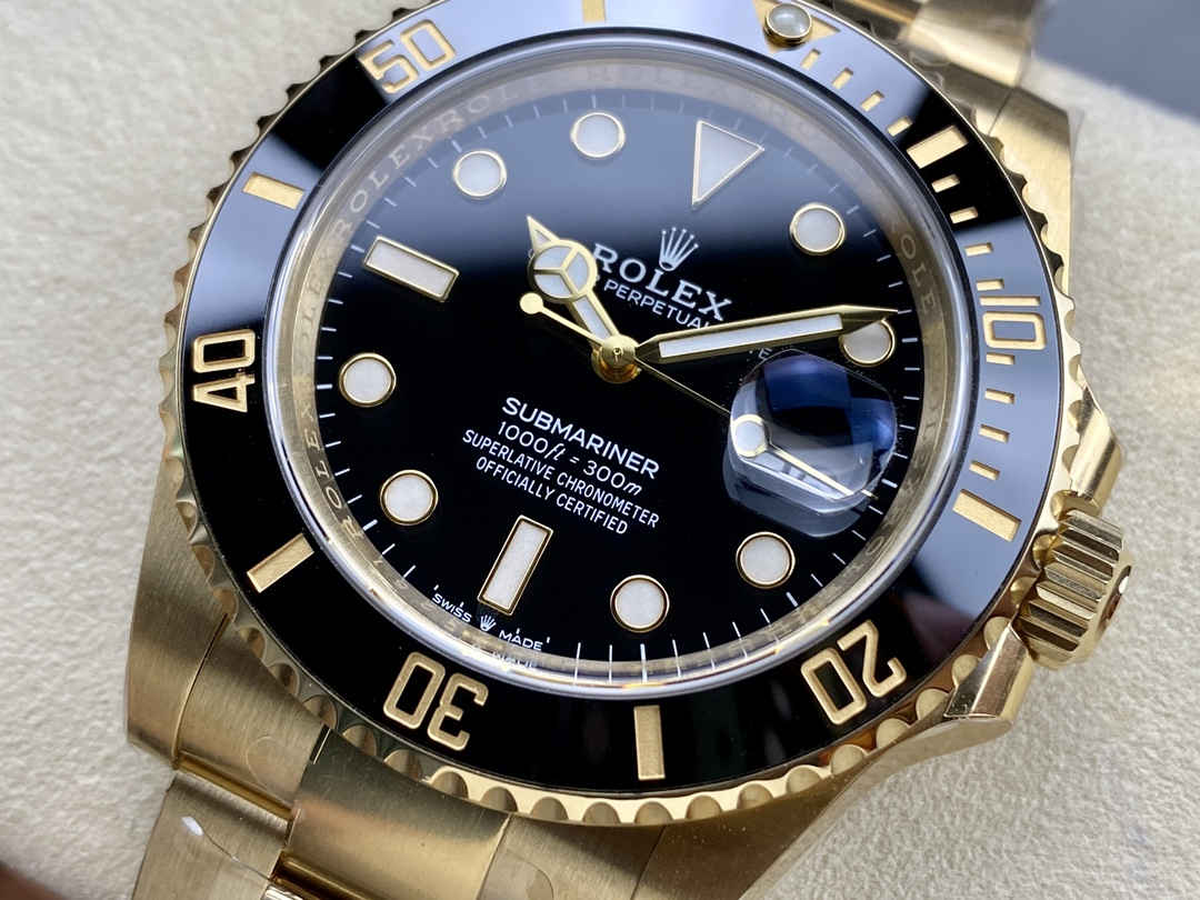 Clean Factory Rolex Submariner 126618LN – Premium Full Gold Black Submariner Replica - clean factory product image 2