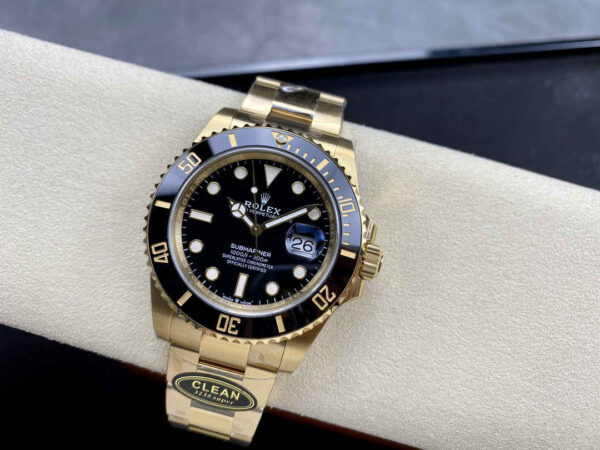 Clean Factory Rolex Submariner 126618LN – Premium Full Gold Black Submariner Replica - clean factory product image 14